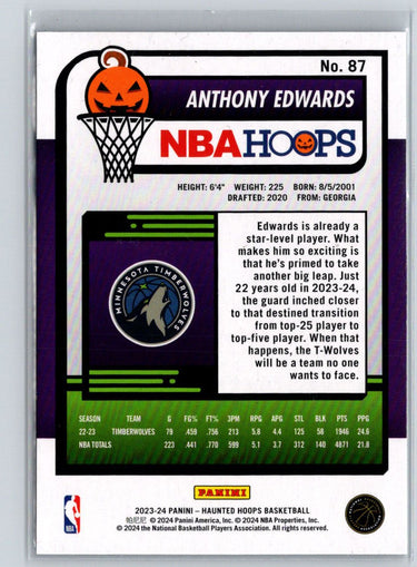 2023-24 Hoops Haunted Hoops #87 Anthony Edwards M61