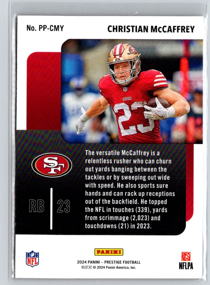 2024 Panini Prestige - Prestigious Pros #PP-CMY Christian McCaffrey M61