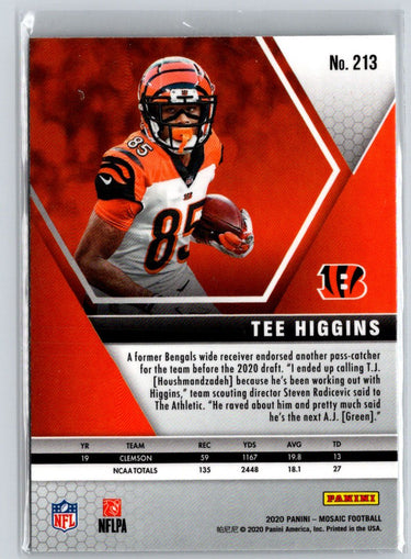 2020 Panini Mosaic #213 Tee Higgins M61