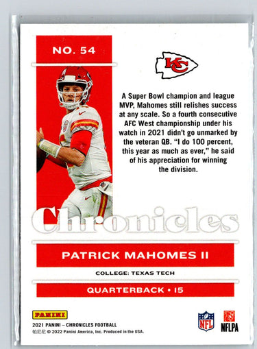 2021 Panini Chronicles #54 Patrick Mahomes II M61