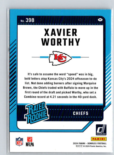 2024 Donruss #398 Xavier Worthy M62