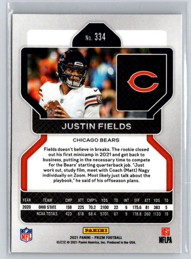 2021 Panini Prizm #334 Justin Fields M62
