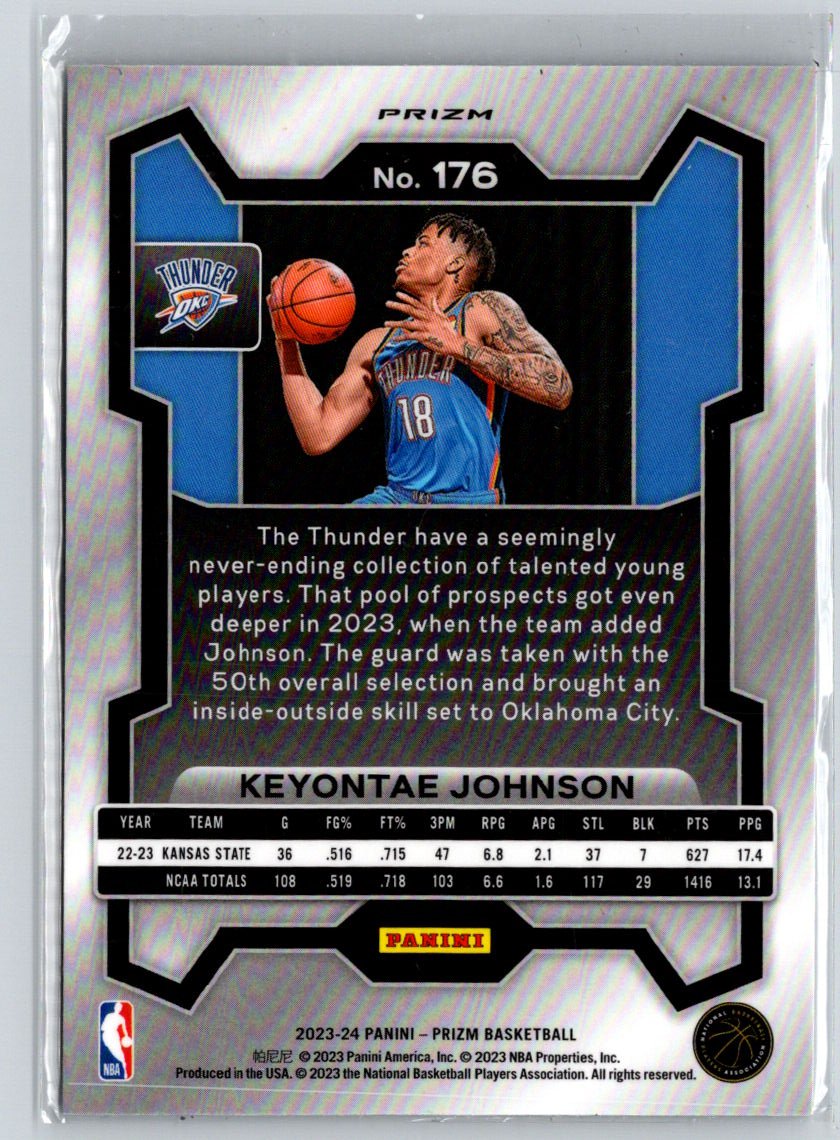 2023-24 Panini Prizm #176 Keyontae Johnson Prizms Hyper M62