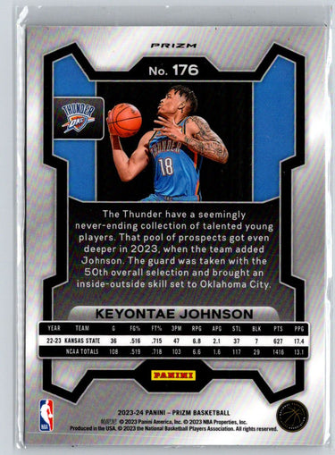 2023-24 Panini Prizm #176 Keyontae Johnson Prizms Hyper M62