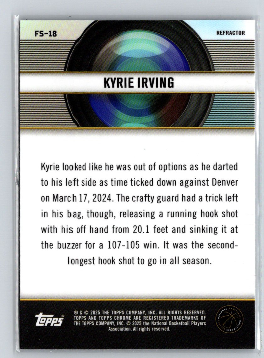 2024-25 Topps Chrome - Film Study Refractor #FS-18 Kyrie Irving M62