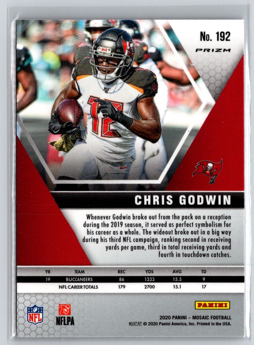 2020 Panini Mosaic #192 Chris Godwin Prizm Camo Pink M63