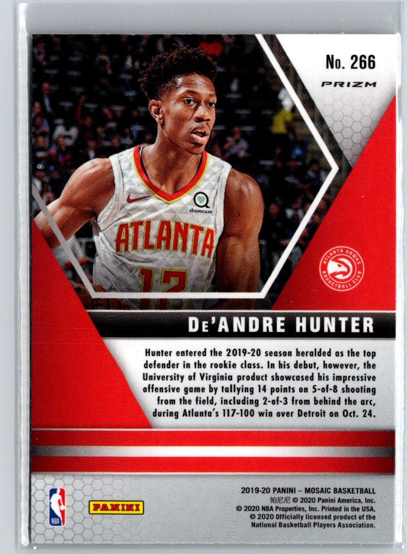2019-20 Panini Mosaic #266 De'Andre Hunter Green Prizm M64