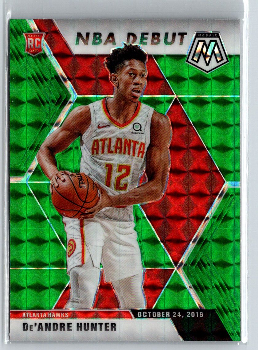 2019-20 Panini Mosaic #266 De'Andre Hunter Green Prizm M64