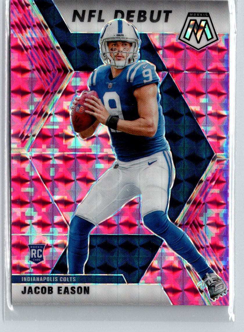 2020 Panini Mosaic #280 Jacob Eason Prizm Camo Pink M65
