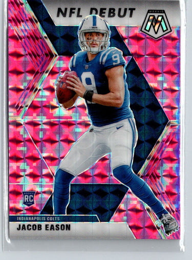 2020 Panini Mosaic #280 Jacob Eason Prizm Camo Pink M65