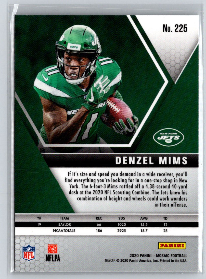 2020 Panini Mosaic #225 Denzel Mims M65