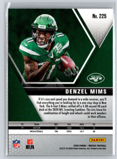 2020 Panini Mosaic #225 Denzel Mims M65
