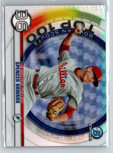 2020 Bowman #BTP-36 Spencer Howard Chrome Bowman Scouts Top 100 M66