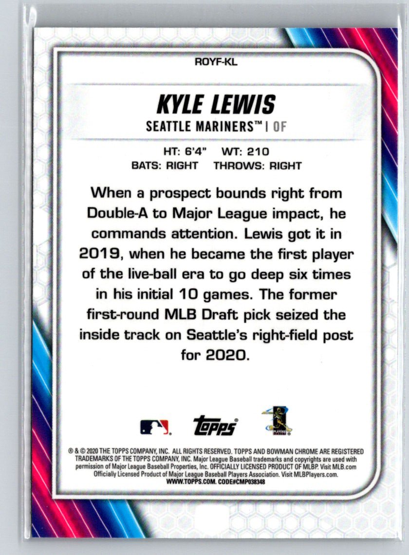 2020 Bowman #ROYF-KL Kyle Lewis Chrome Rookie of the Year Favorites M66