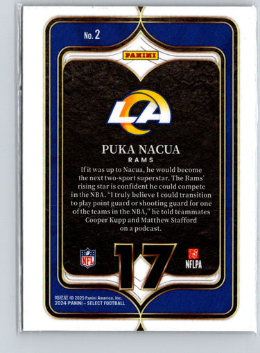 2024 Panini Select #2 Puka Nacua Select Numbers M67