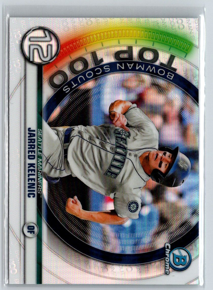 2020 Bowman #BTP-12 Jarred Kelenic Chrome Bowman Scouts Top 100 M67