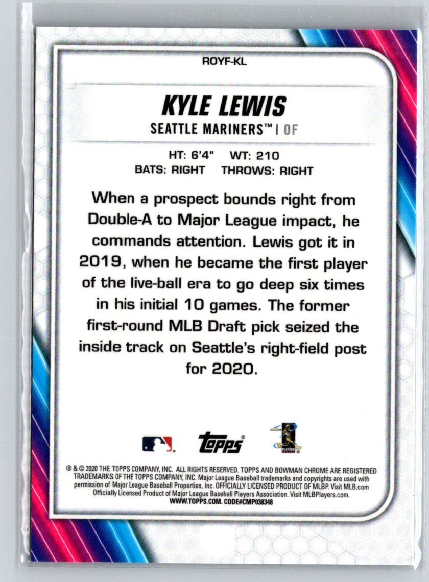 2020 Bowman #ROYF-KL Kyle Lewis Chrome Rookie of the Year Favorites M67