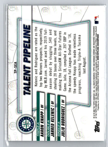 2020 Bowman #TP-SEA Jarred Kelenic Julio Rodriguez Chrome Talent Pipeline M67