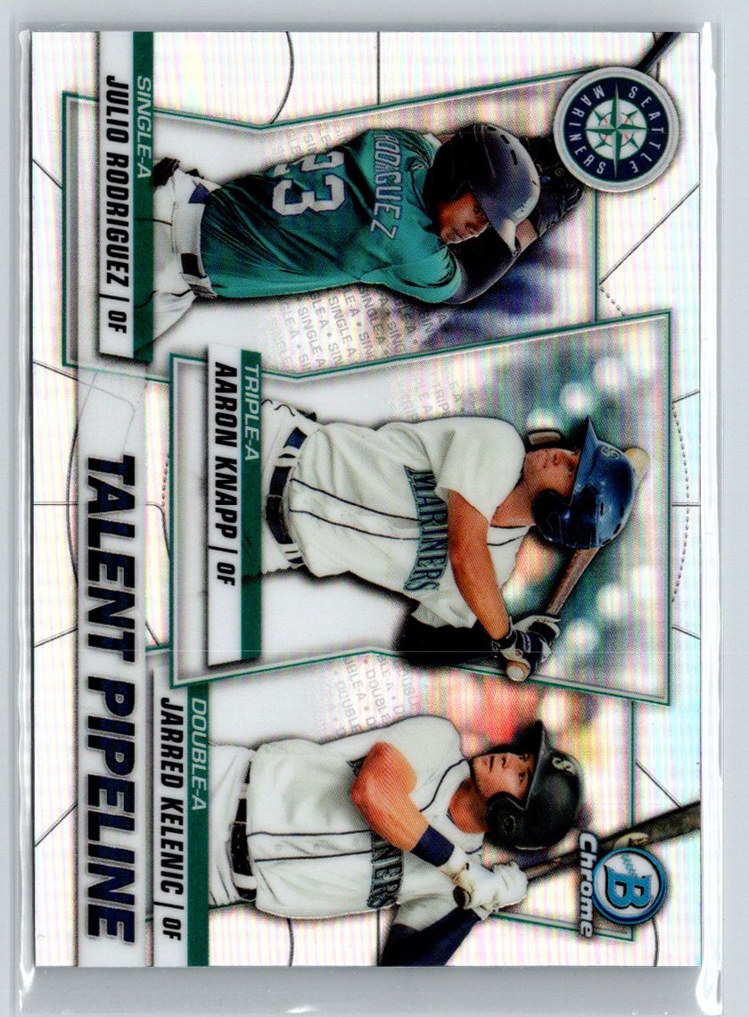 2020 Bowman #TP-SEA Jarred Kelenic Julio Rodriguez Chrome Talent Pipeline M67