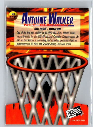 1996 Press Pass #NB 6 Antoine Walker Net Burners M68