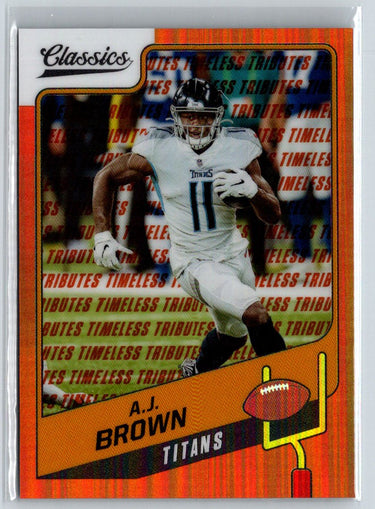 2021 Panini Classics #4 A.J. Brown Premium Timeless Tributes Orange #/10 M69