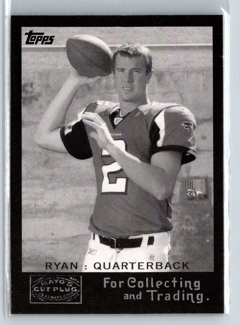 2008 Topps #1 Matt Ryan Mayo's Cut Plug Retro Rookies Black & White M70