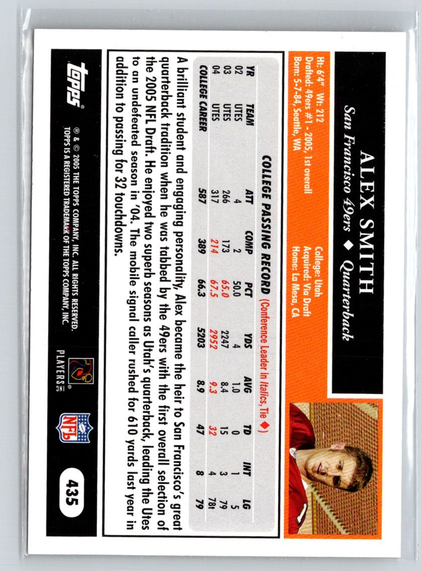2005 Topps #435 Alex Smith M70