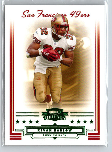 2006 Donruss Threads #80 Kevan Barlow Retail Green #/100 M70