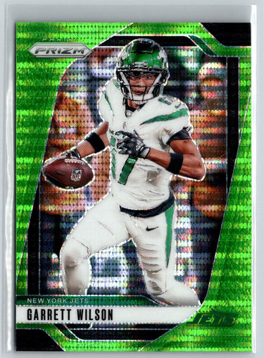 2024 Panini Prizm #224 Garrett Wilson Neon Green Pulsar N01