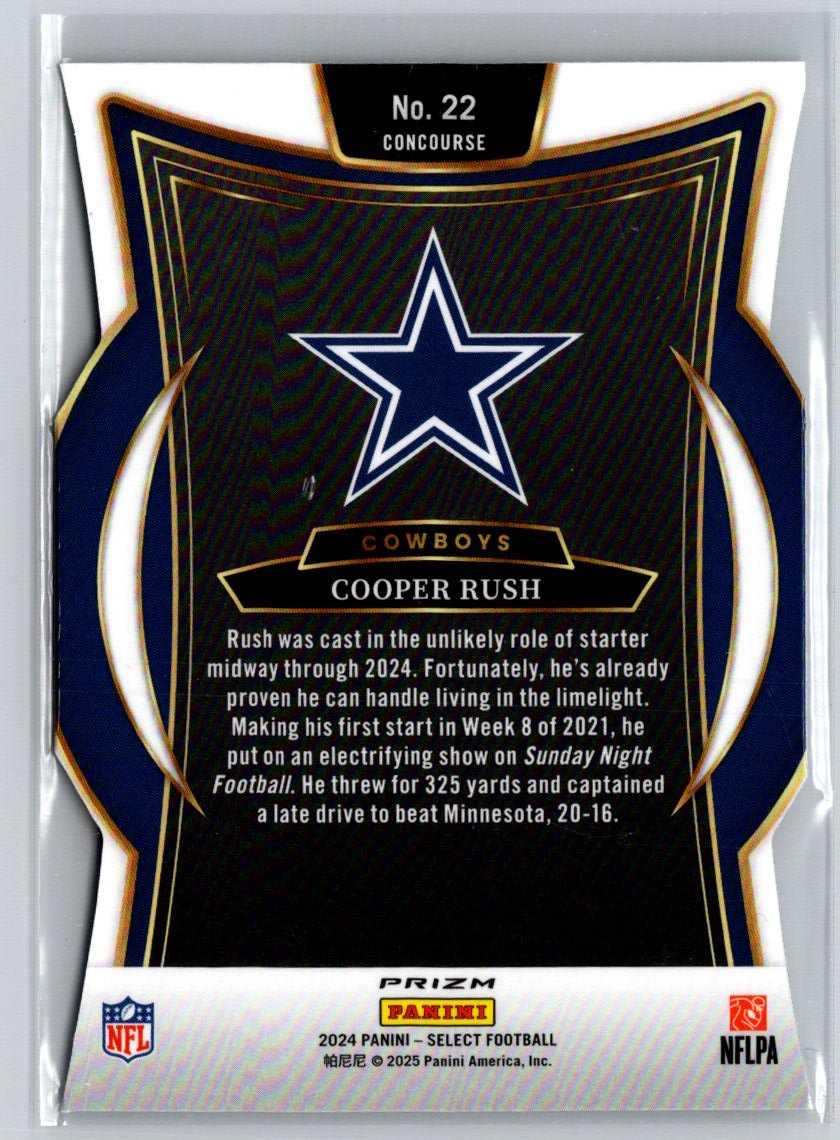 2024 Panini Select #22 Cooper Rush Silver Prizm N01