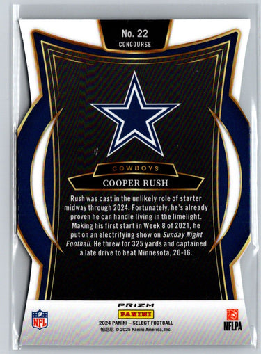 2024 Panini Select #22 Cooper Rush Silver Prizm N01