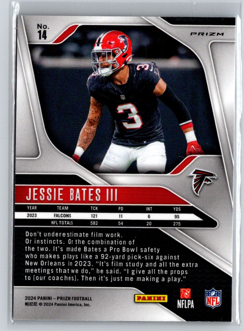 2024 Panini Prizm #14 Jessie Bates III Red White and Blue N01