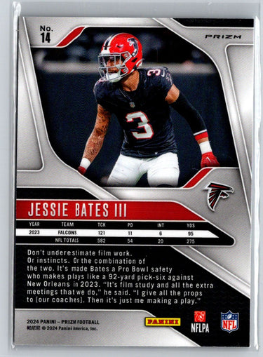 2024 Panini Prizm #14 Jessie Bates III Red White and Blue N01