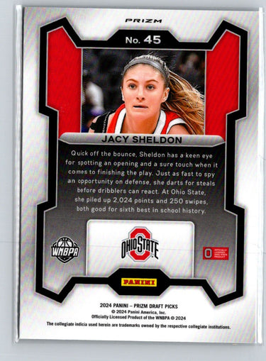 2024 Panini Prizm Draft Picks #45 Jacy Sheldon Prizms Silver N02
