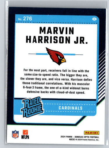 2024 Donruss Optic #276 Marvin Harrison Jr. N02