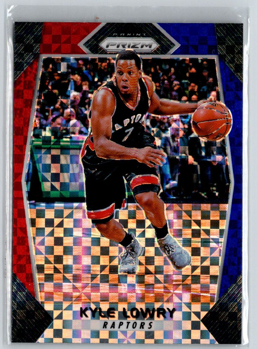 2017-18 Panini Prizm #32 Kyle Lowry Prizms Red White and Blue N03