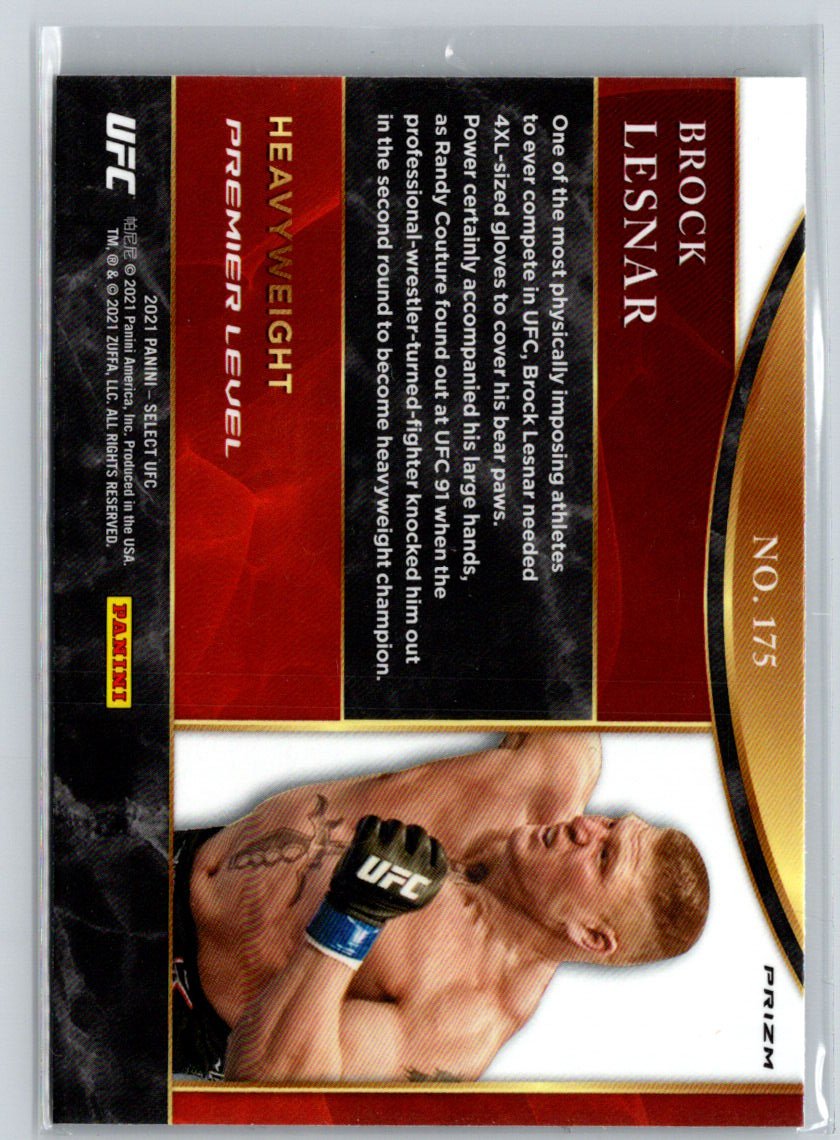 2021 Panini Select UFC #175 Brock Lesnar Disco Prizms N03