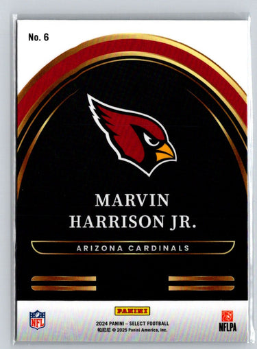 2024 Panini Select #6 Marvin Harrison Jr. Select Future N03