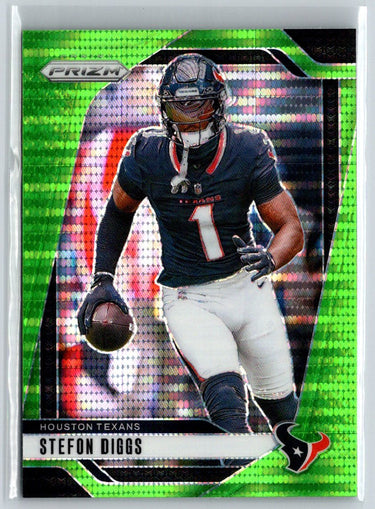 2024 Panini Prizm #114 Stefon Diggs Neon Green Pulsar N04