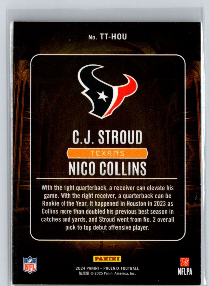 2024 Panini Phoenix #TT-HOU C.J. Stroud / Nico Collins Treasured Tandems N04