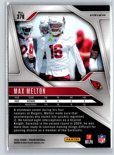 2024 Panini Prizm #376 Max Melton Red White and Blue N05