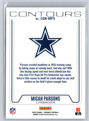 2024 Panini Phoenix - Contours #CON-MPS Micah Parsons N05