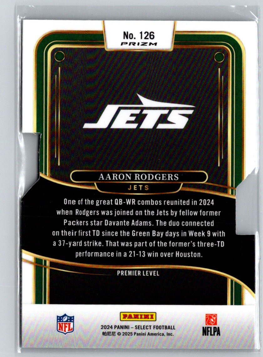 2024 Panini Select #126 Aaron Rodgers Silver Prizm Die Cut N06