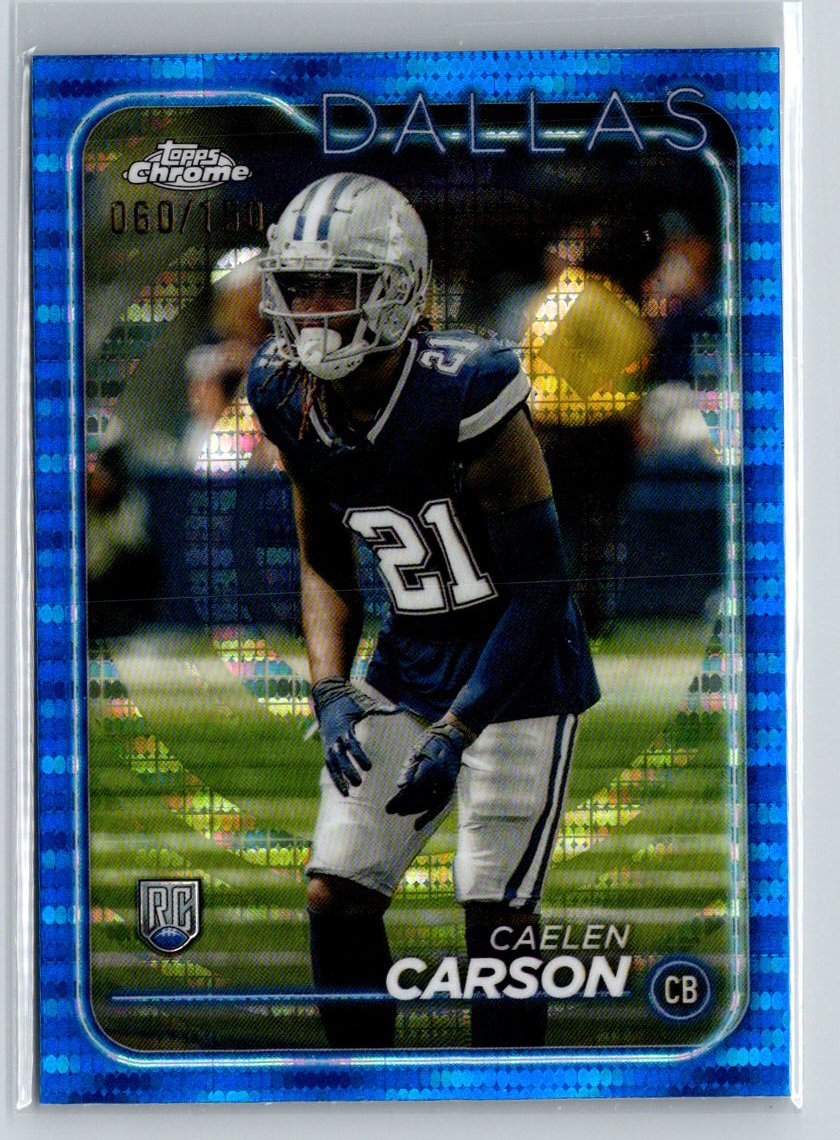 2024 Topps Chrome #276 Caelen Carson Blue Sonar Refractor #/150 N06