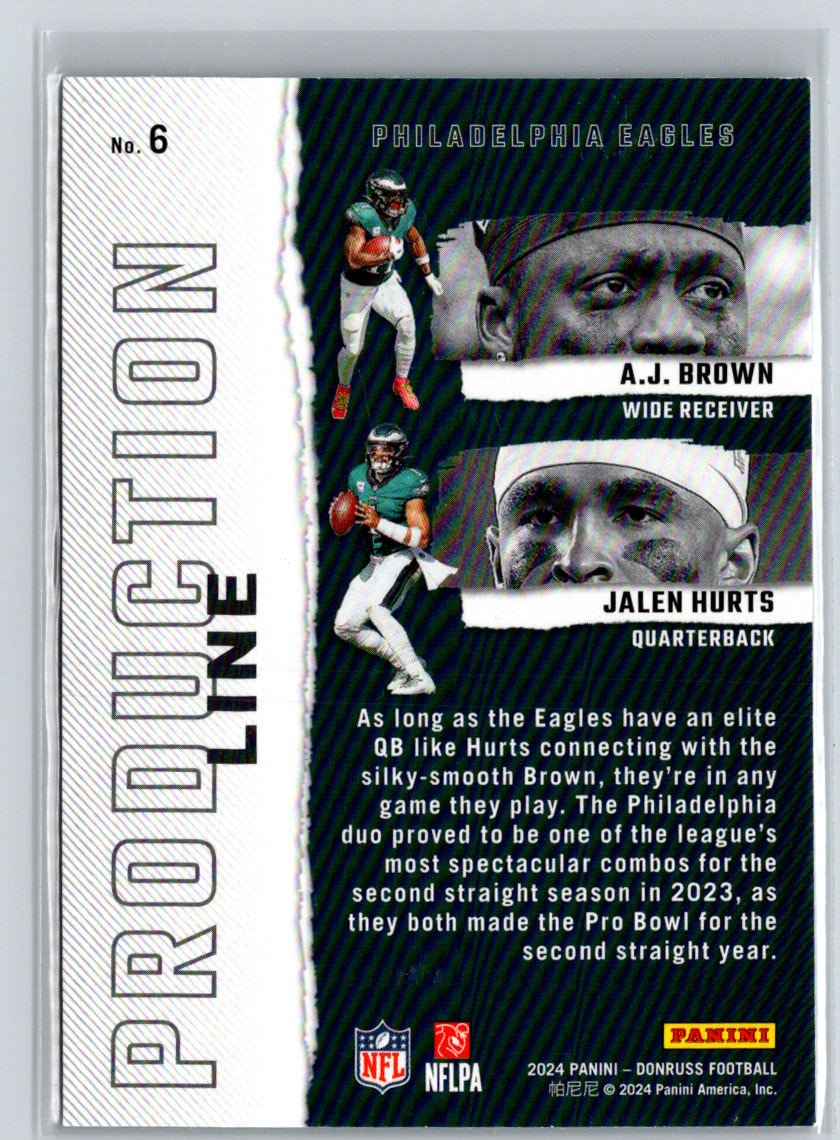 2024 Donruss #6 A.J. Brown / Jalen Hurts Production Line N07