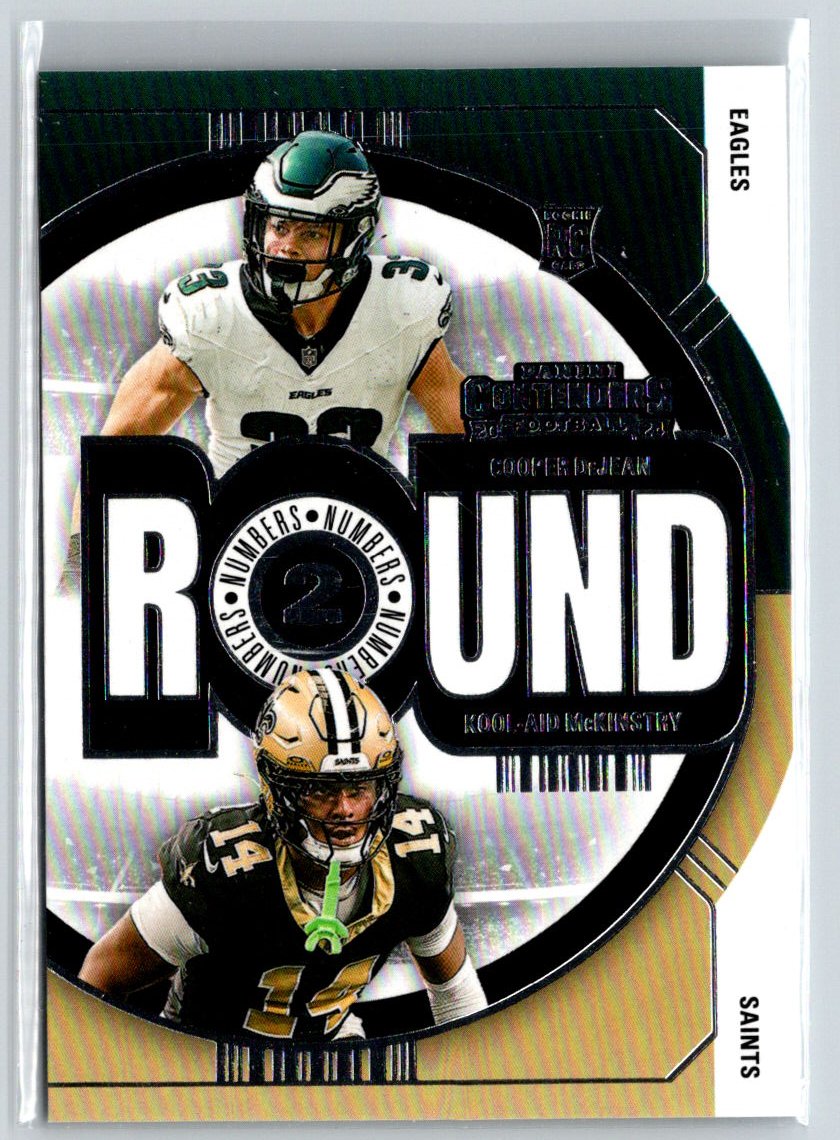 2024 Panini Contenders #11 Cooper DeJean / Kool-Aid McKinstry Round Numbers N07