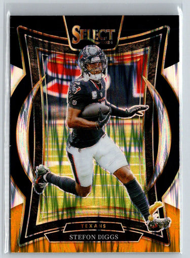 2024 Panini Select #94 Stefon Diggs Black & Orange Prizm Shock N07