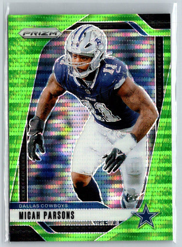2024 Panini Prizm #77 Micah Parsons Neon Green Pulsar N07