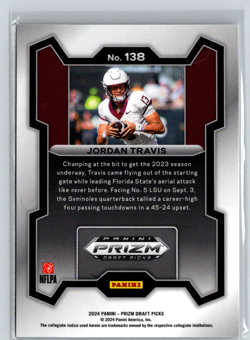 2024 Panini Prizm Draft Picks #138 Jordan Travis N08