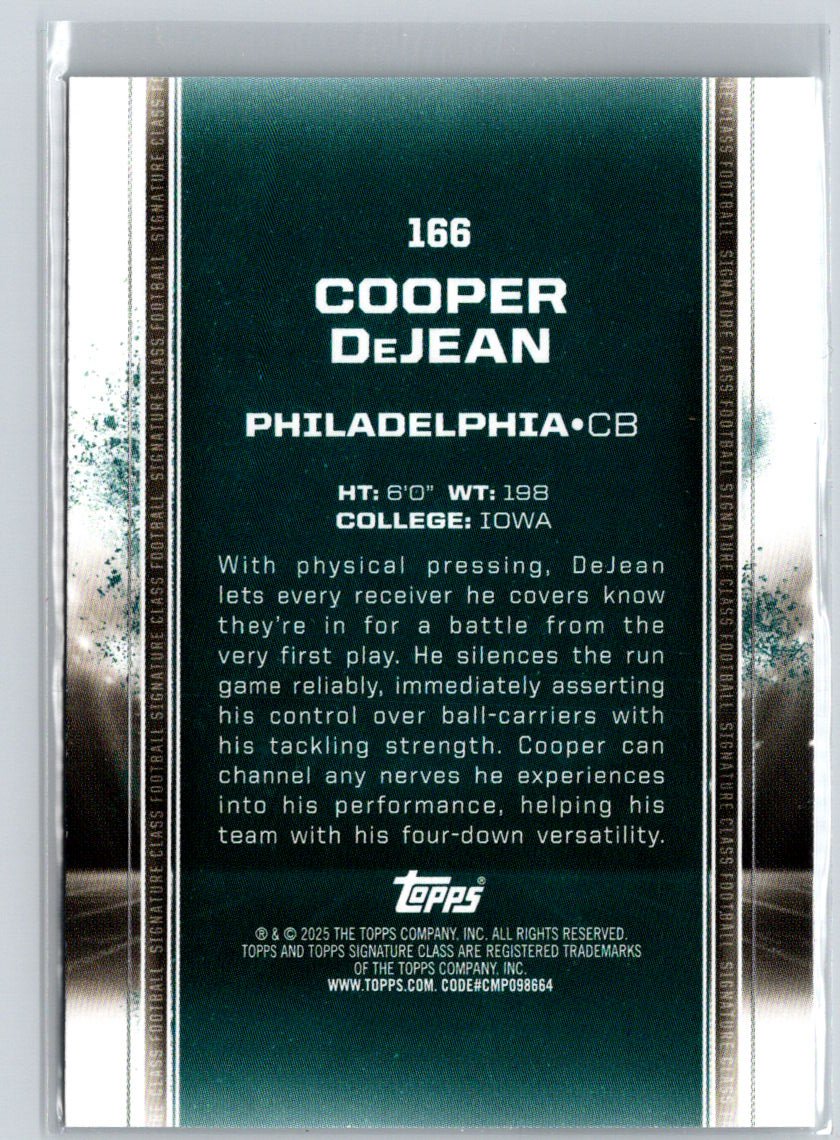 2024 Topps Signature Class #166 Cooper DeJean N08